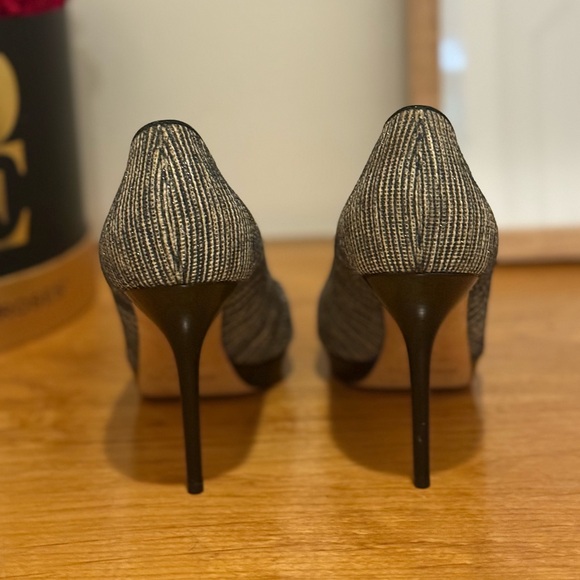 Jimmy Choo Two Tone Canvas Luna Pumps Size 38.5